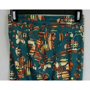 New LuLaRoe One Size Leggings Jade With Multi-Color Jungle Floral Design